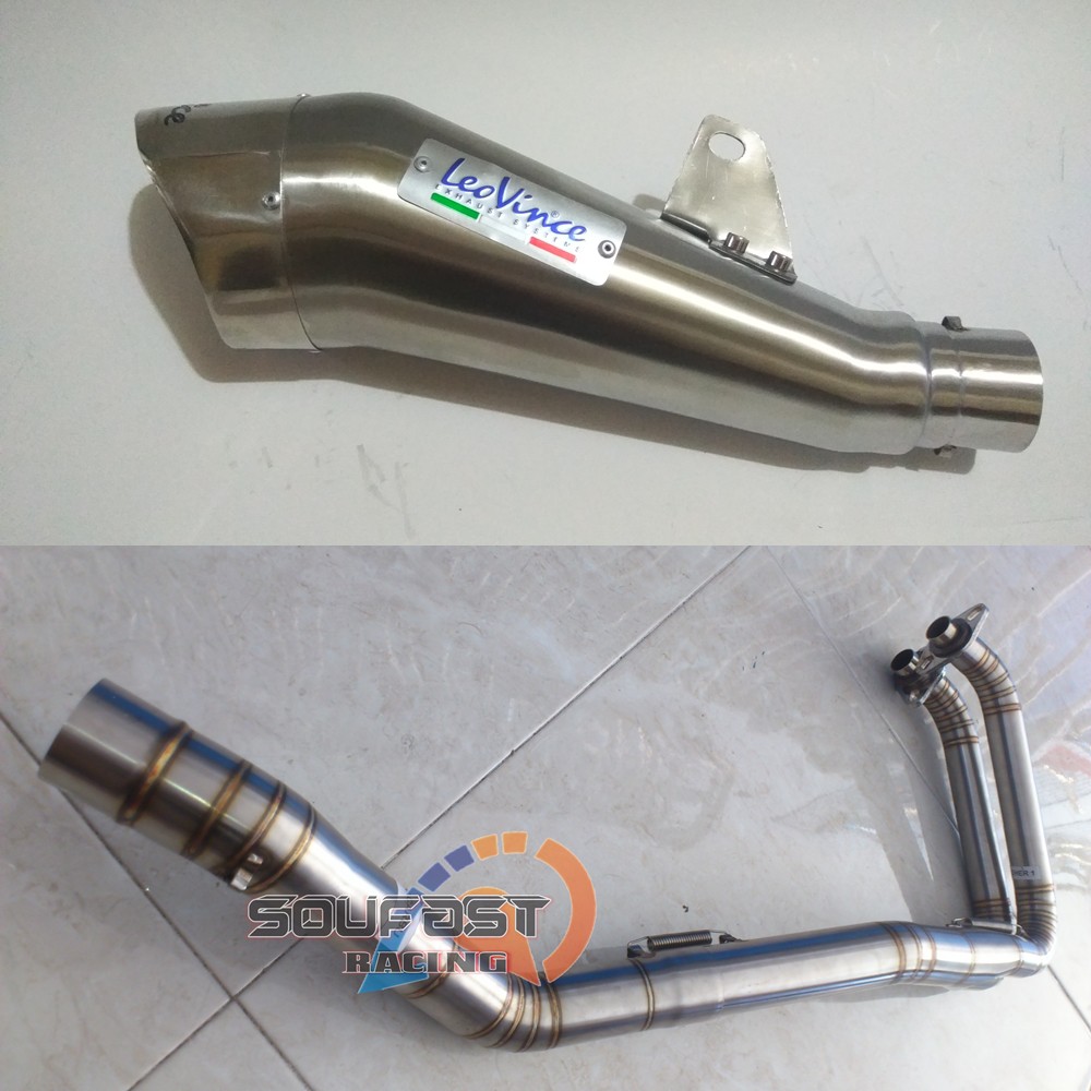 knalpot racing leovince cobra fullsystem ninja250 fi karbu dan ninja 250cc 2018