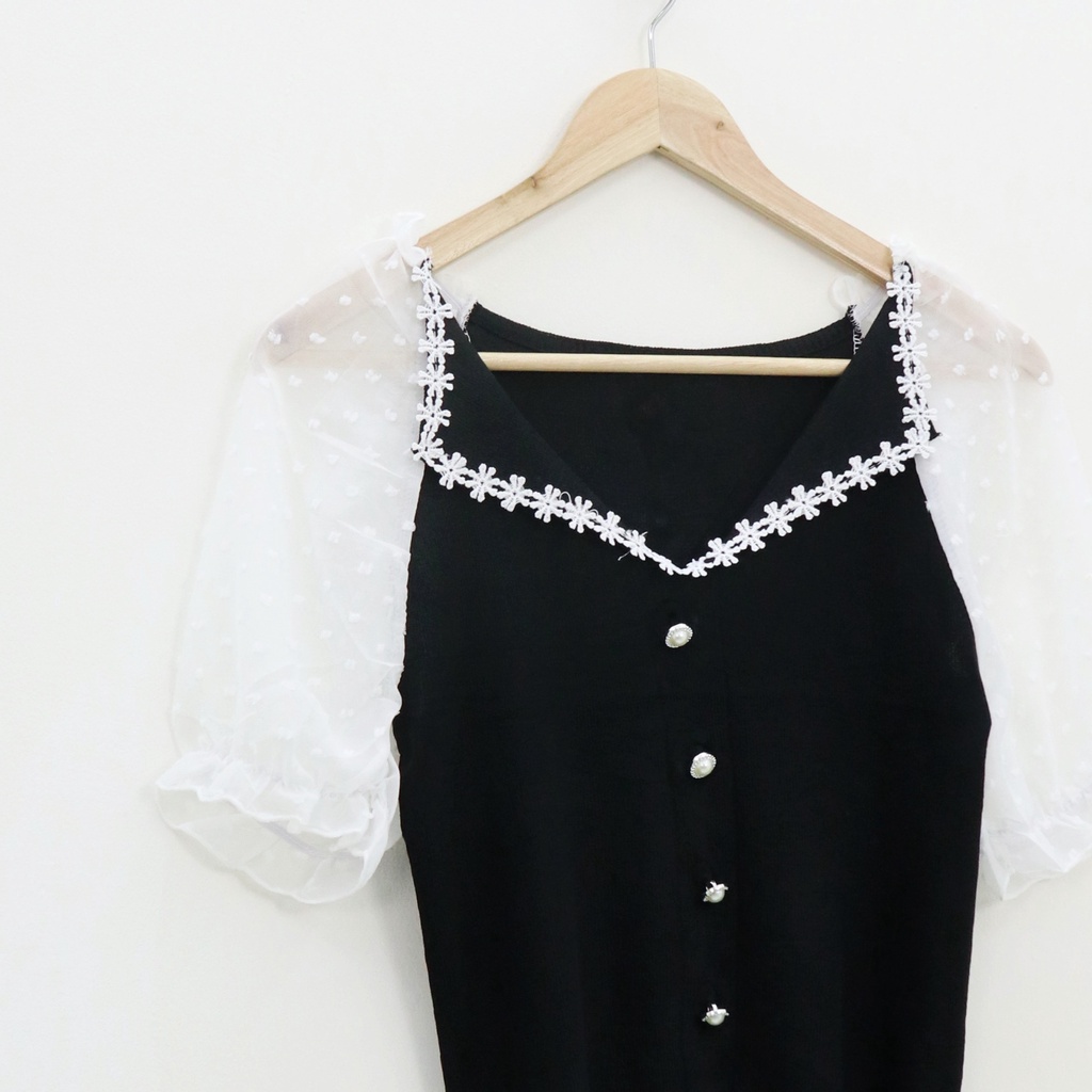 Mire knit top lace -Thejanclothes