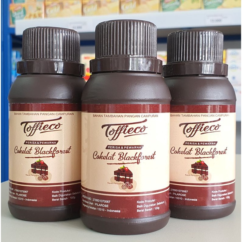 

Toffieco Coklat Black Forest 100Gr / Pasta Blackforest Toffieco/Perisa Kue/Essense Blackforest/Pasta Kue/Perisa dan pewarna Kue 100Gr (Expired 2025)