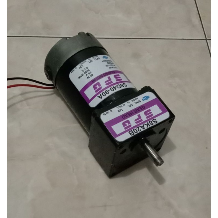 Dc Motor Gearbox SPG 90V Dc Ratio 1 : 20 150Rpm 40W