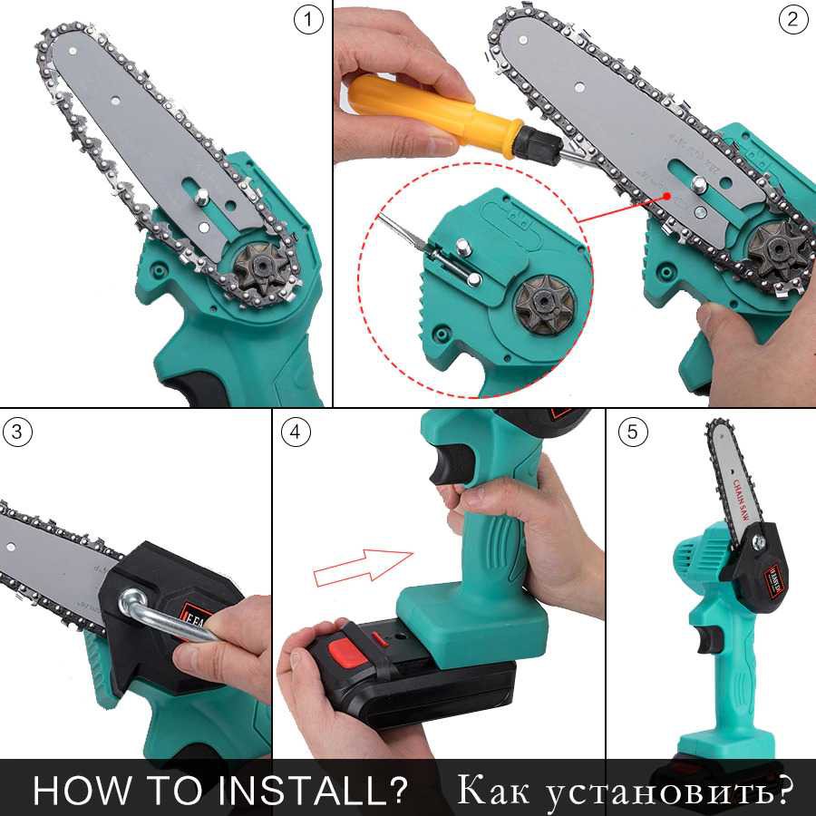 Gergaji Mesin Listrik Kayu Serbaguna Mini Chainsaw Cordless Portable 1200W