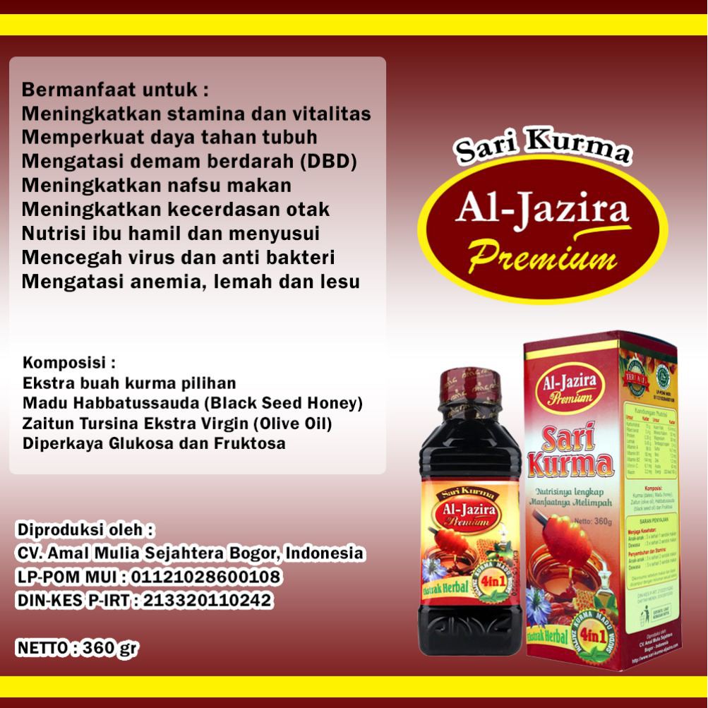 

Sari Kurma Al Jazira Premium 360 gr