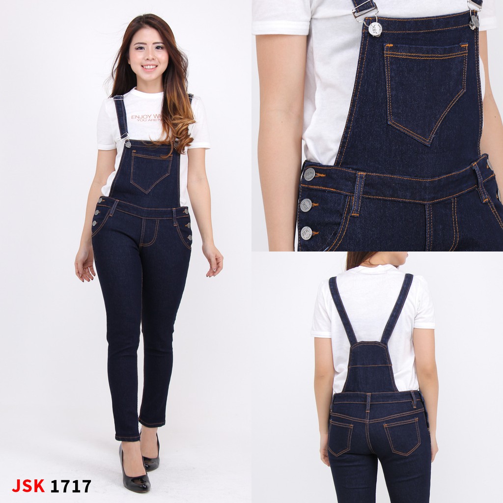 4 Warna Overall Skinny Jeans  Celana  Kodok Panjang Wanita 