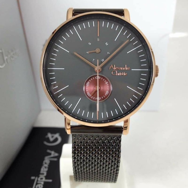 SALE TERMURAH Jam Tangan Pria Alexandre Christie AC 6499 ac6499 Rosegold Black Sand Original 40mm