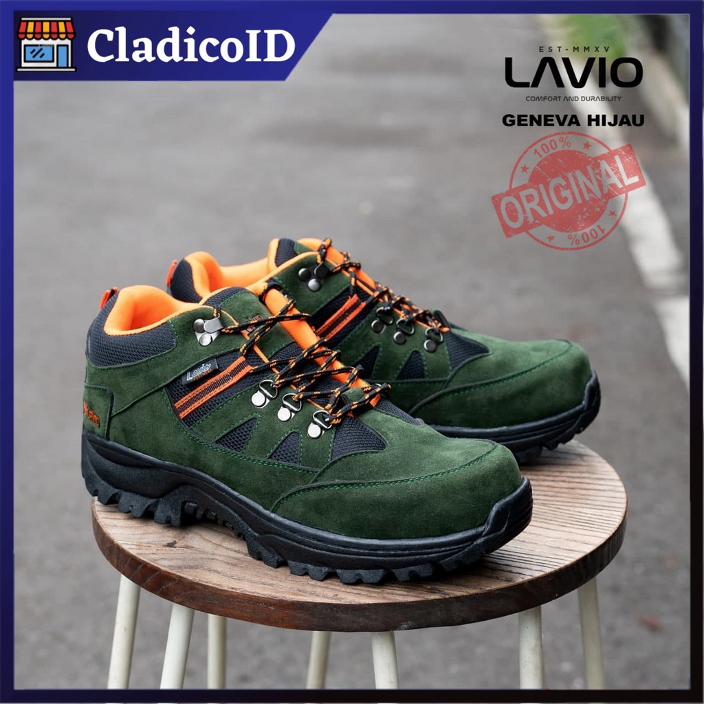 Sepatu Boots Pendek Pria Sefty Ujung Besi Safety Shoes Low Cut Kerja Lapangan Proyek Outdoor Hiking Mendaki Gunung Lavio Geneva