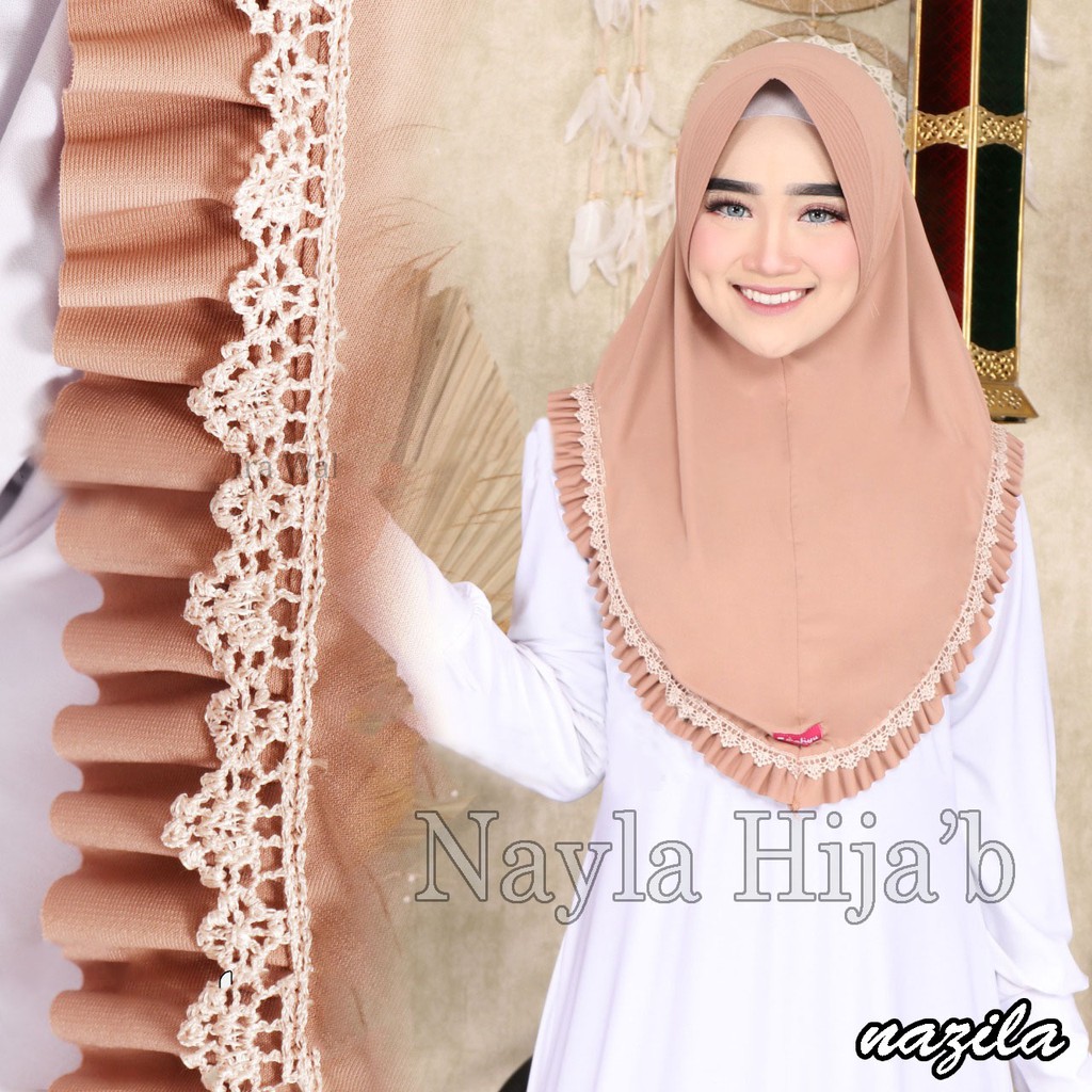 Jilbab Instan  Jersey Premium Hijab Bergo Model Nazila  Kerudung Termurah Nayla Hija'b