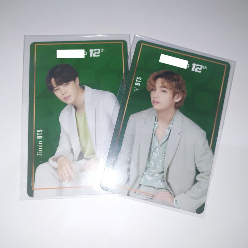 [Booked] Photocard Pc BTS Taehyung V Jimin Toko Hijau
