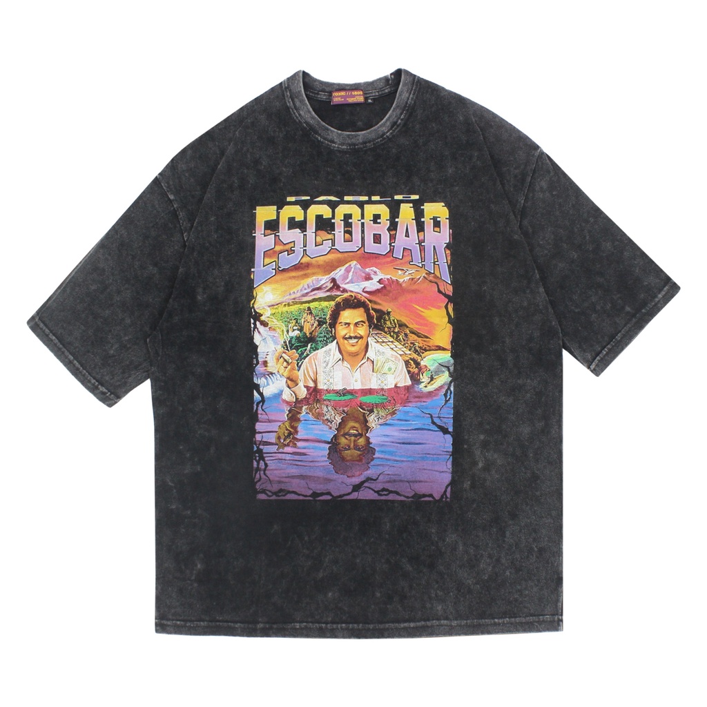 T SHIRT KAOS VINTAGE RAP PABLO ESCOBAR CASUAL STREET STYLE OVERSIZE TERMURAH TERLARIS FREE STIKER