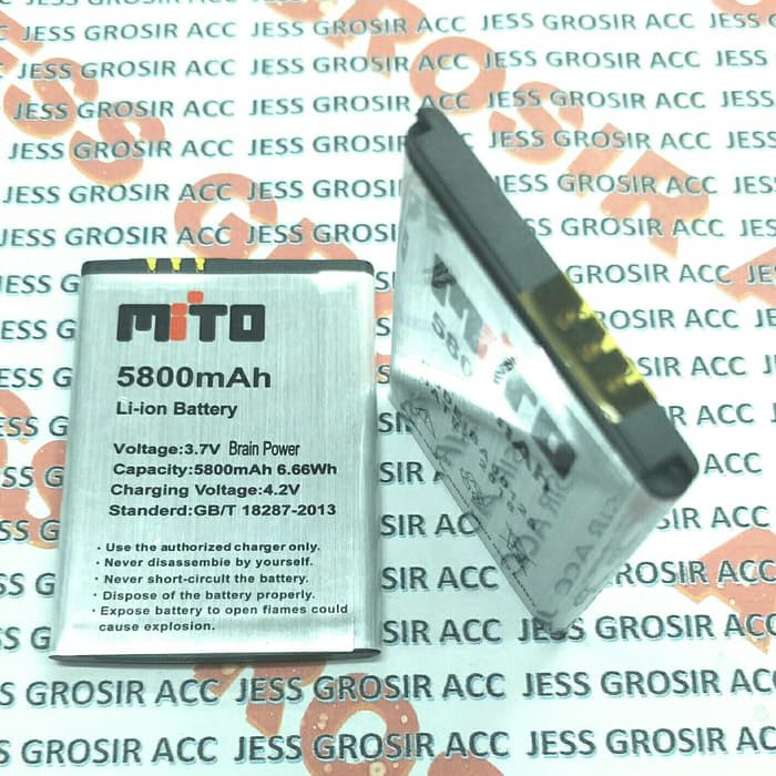 Baterai Battery Double Power MITO A82 Plus Pin Connector Jepit BA00123