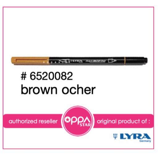 

Spidol Marker Dual Brush Pen Lyra Germany Aqua Brush Duo Permanent Brown Ocher 6520082 - Satuan