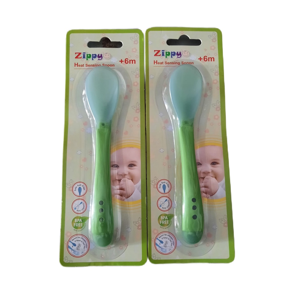 Sendok Makan Bayi Zippy/ Sendok Makan Sensor Panas/Heat sensing Spoon