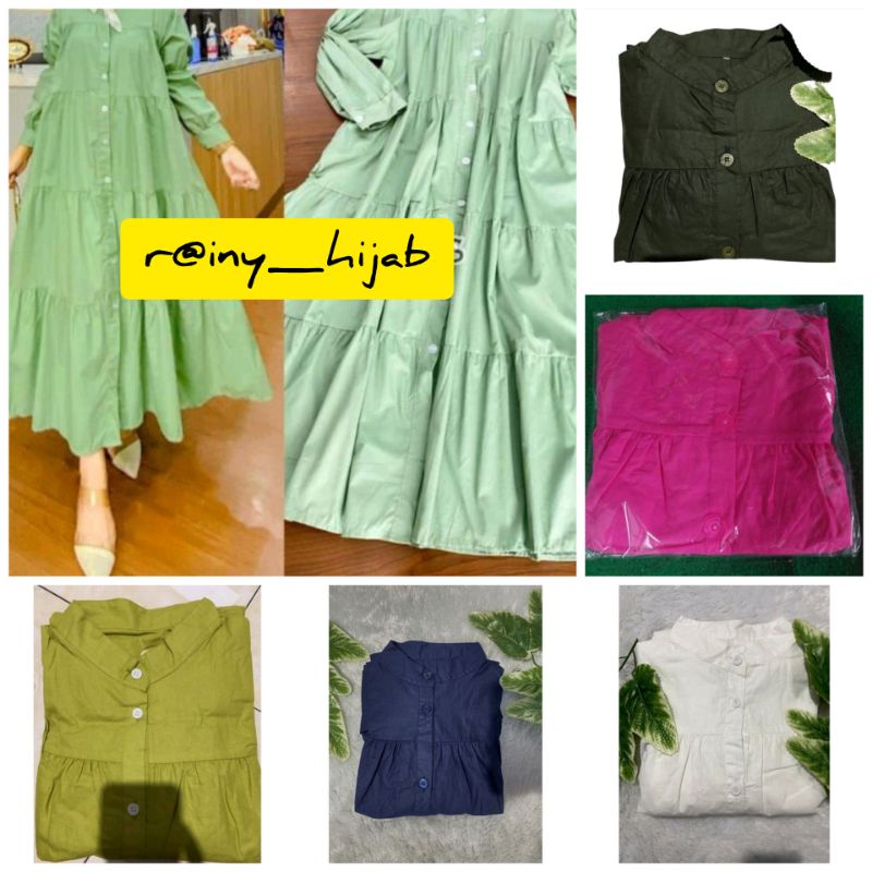 Gamis Midi Zoya Murah/Dress Midi Warna Warni/ Gamis Murah