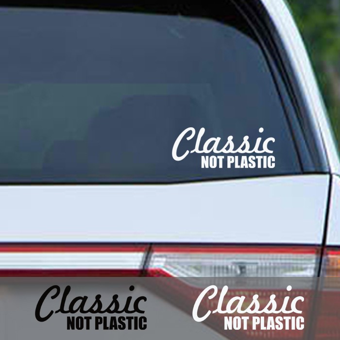 Cutting Sticker Classic No Plasctic Stiker Kaca Body Mobil Lucu