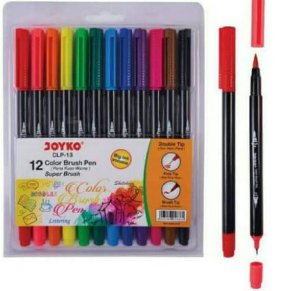 

❁❁ PAUW Spidol Color Brush Pen Joyko CLP-13 Super Brush Kemasan Baru ❁❁.