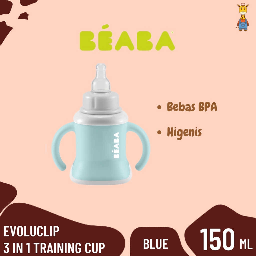 Beaba 3 in 1 Training Cup 5 oz / 150 ml - Evoluclip