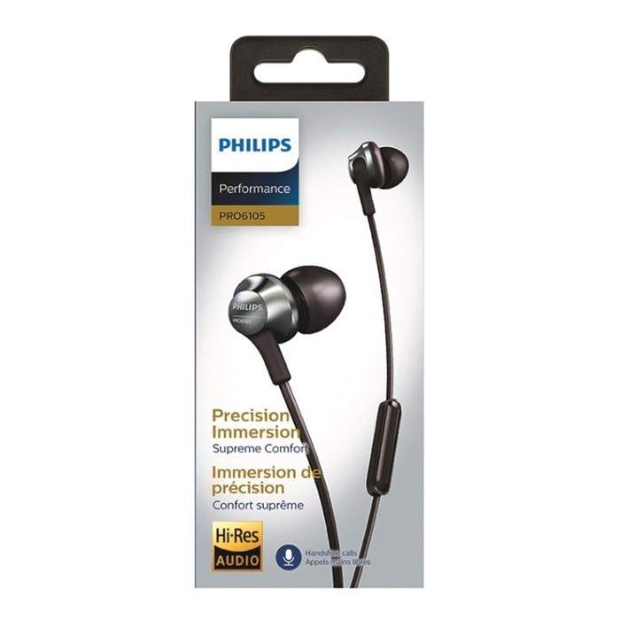 HeadPhones Philips PRO6105 Mic - EarPhones Philips Pro 6105 EarPhones Premium