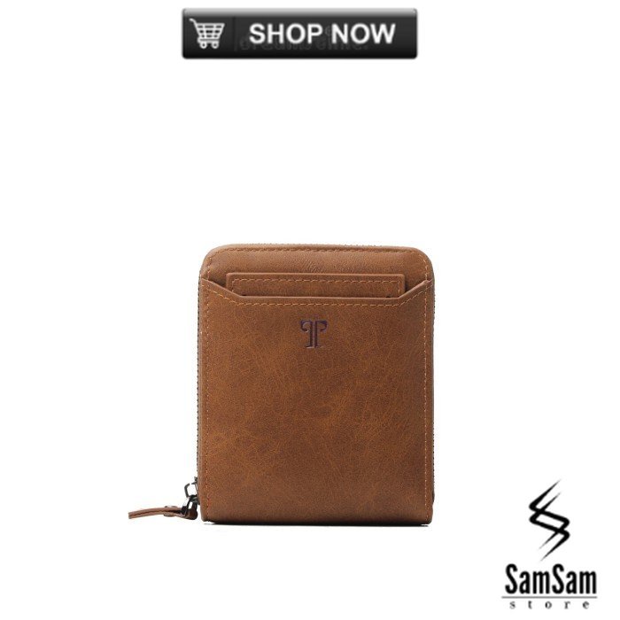Dompet Pria Wanita Troy Classic Avero Horo Bahan Kulit - Horo Coklat