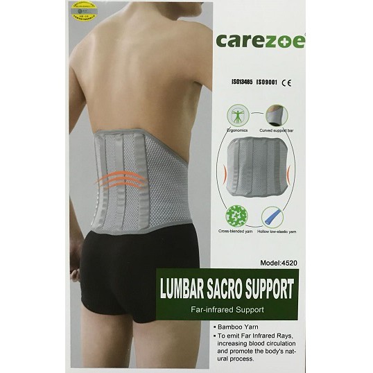 Lumbar Sacro / Penyangga Pinggang / Carezoe / Bahan bamboo / infrared KD 4520