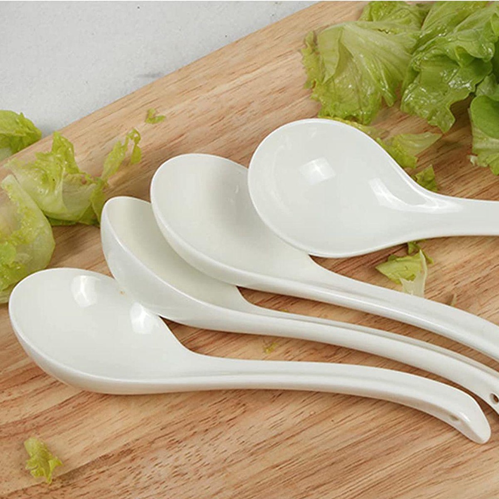 NICKOLAS1 Sendok Sup Aduk Dewasa Makan Peralatan Makan Keramik Putih Gaya Jepang