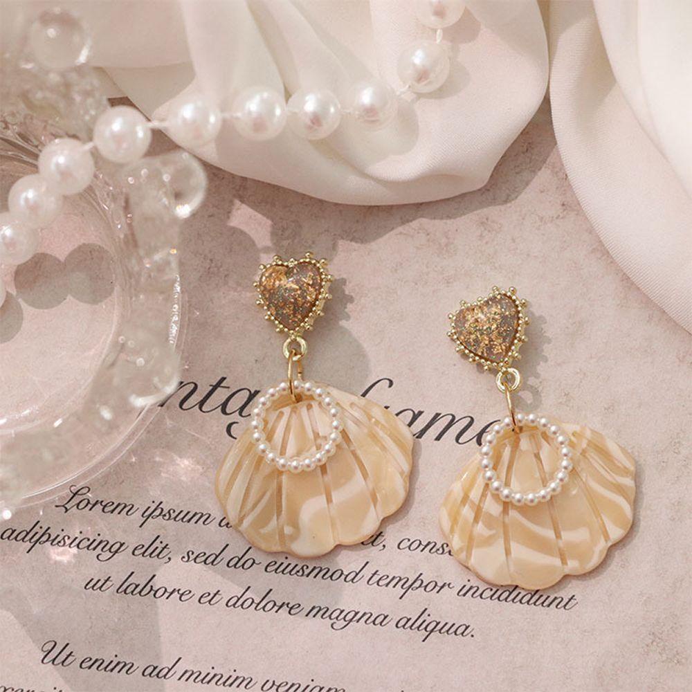 Mxbeauty Anting Perempuan Besar Mimpi Indah Mutiara Indah Anting Menjuntai Akrilik