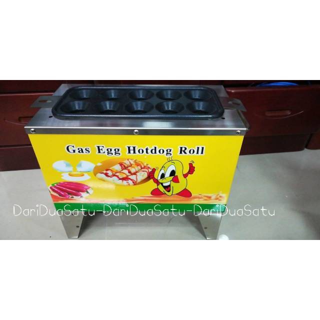 Mesin Sostel Gas / Mesin Sosis Telur gas 10 Lubang