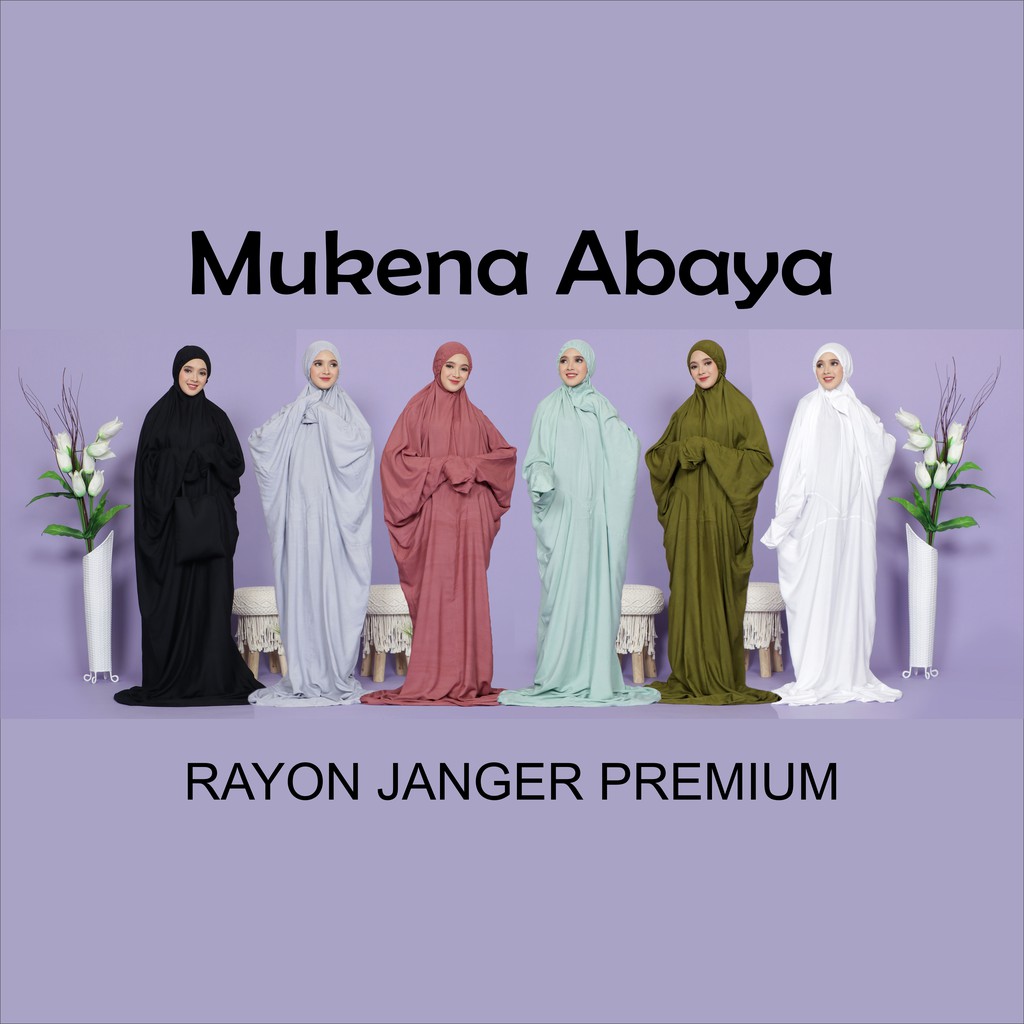 Mukena Bali Abaya Polos Bahan Rayon Janger Premium Termurah By Zahwa