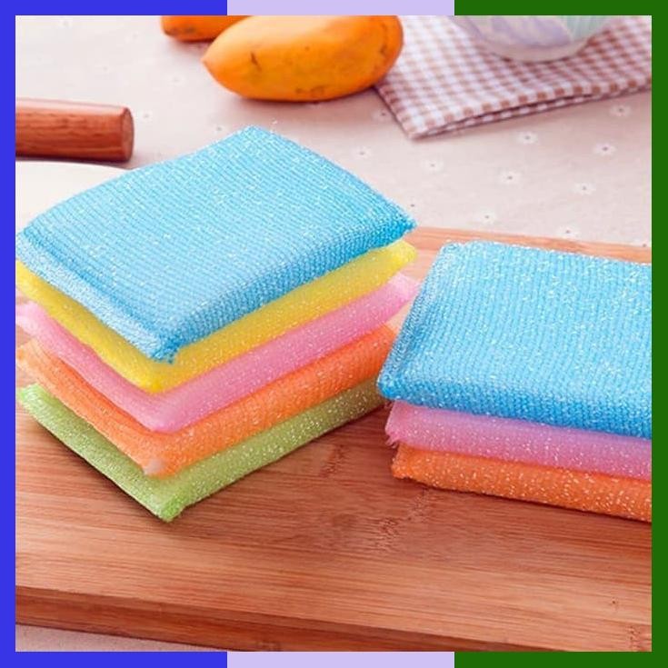 Spon Busa Cuci Piring Spons Sponge Pelangi Warna Warni Bantal Good Quality