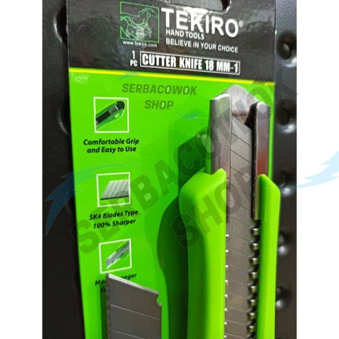 

Cantik Tekiro Promo Cutter Knife 18 Mm-1 + Bonus 1 Pak Isi Cutter 5 Blade Terlaris