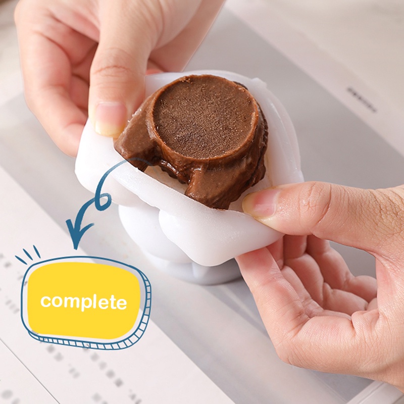 CETAKAN ES BATU KARAKTER TEDDY BEAR BAHAN SILIKON