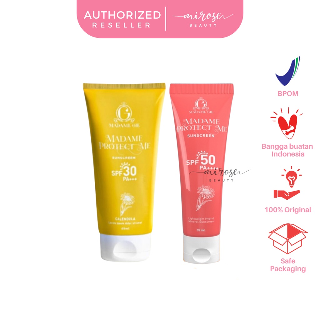 Madame Gie Madame Protect Me Sunscreen SPF 30 / SPF 50 PA +++ With Calendula - Skincare Sunblock