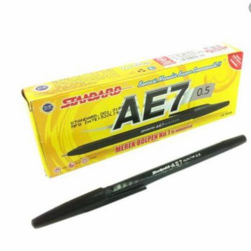 Standard AE7 ballpoint pulpen pena bolpen hitam 0.5mm