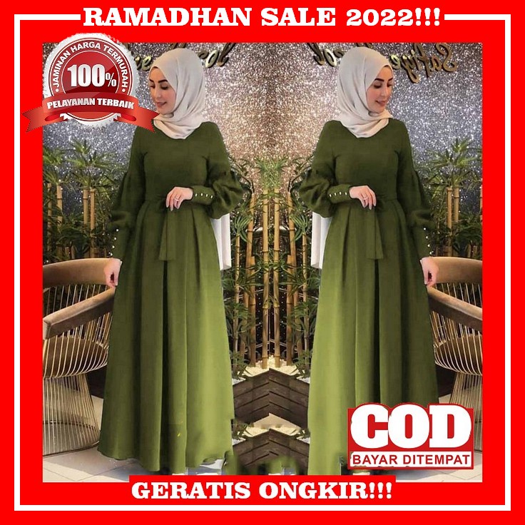 [Cod] Terbaru Gamis Modern 2022 Mutif Athasya Russet Brown Original || Cotton Symphony - Cotton Prin