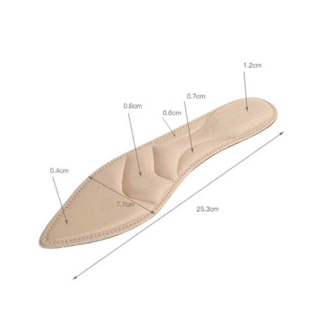 Insoles Busa 4D Insole Alas Sepatu Flat Shoe Pad High Heels Shoes Arch Tumit