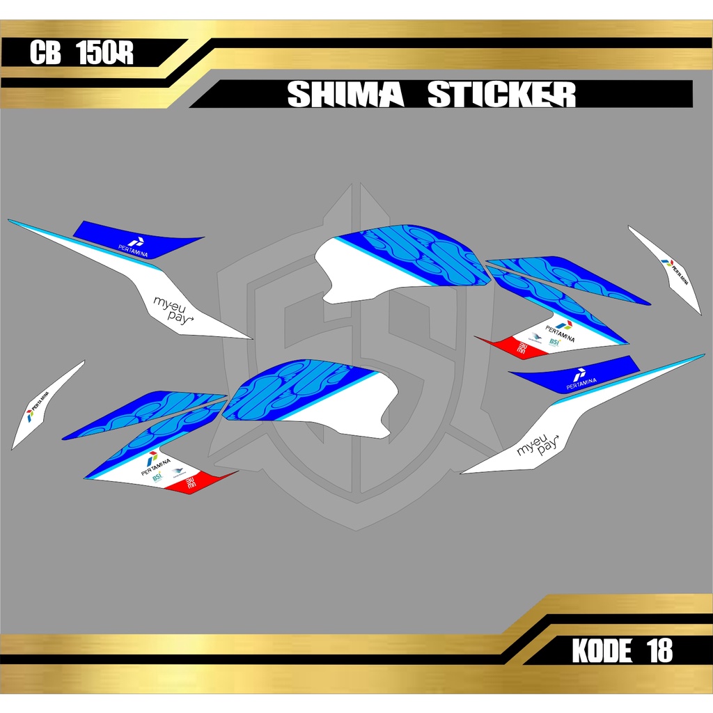 [COD] Stiker CB striping CB 150R motor HONDA motor sticker variasi Pertamina 18 - 25