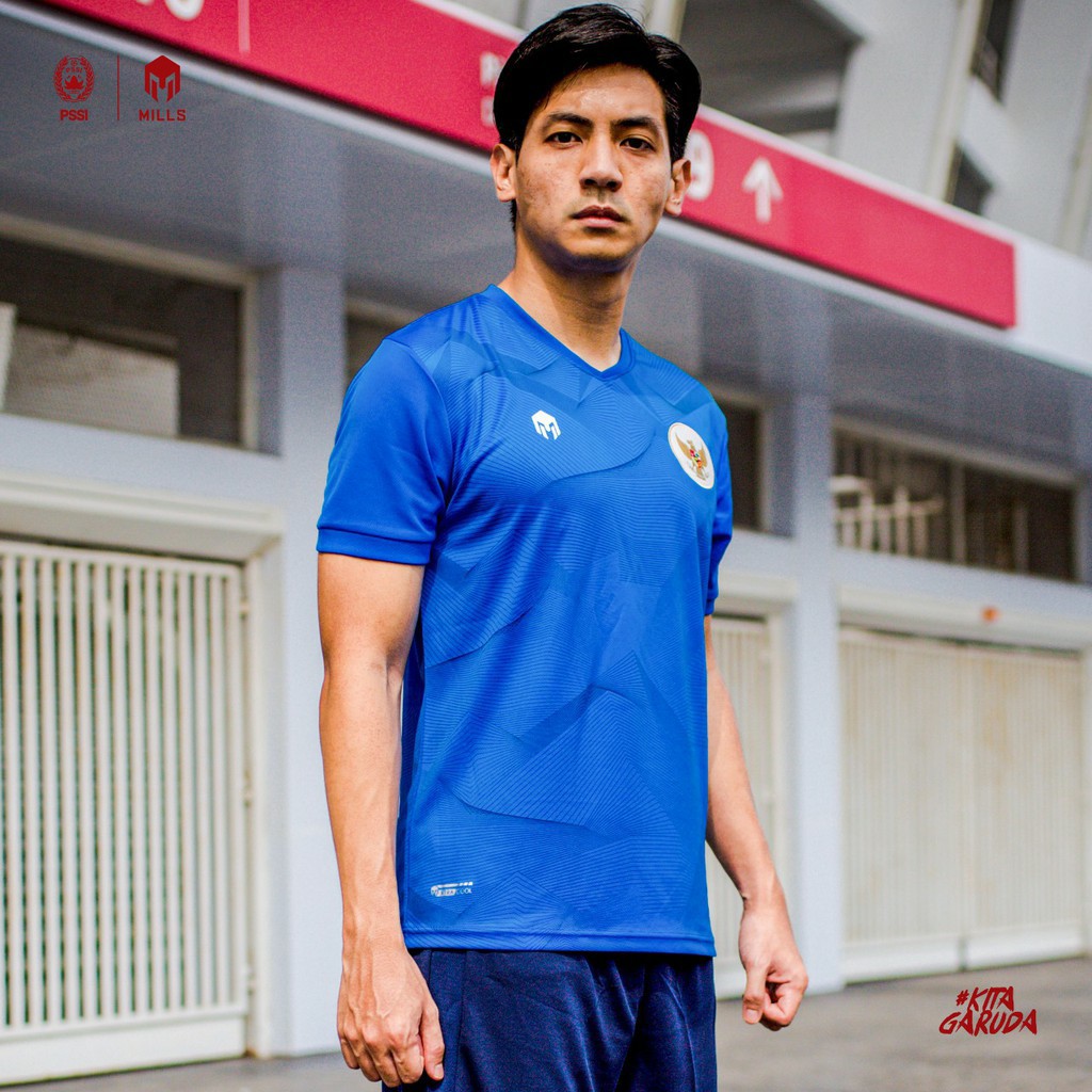 JERSEY TIMNAS INDONESIA 2020 MILLS 1013GR BAJU LATIHAN TIMNAS TRAINING JERSEY TIMNAS SHOCKING ROYAL