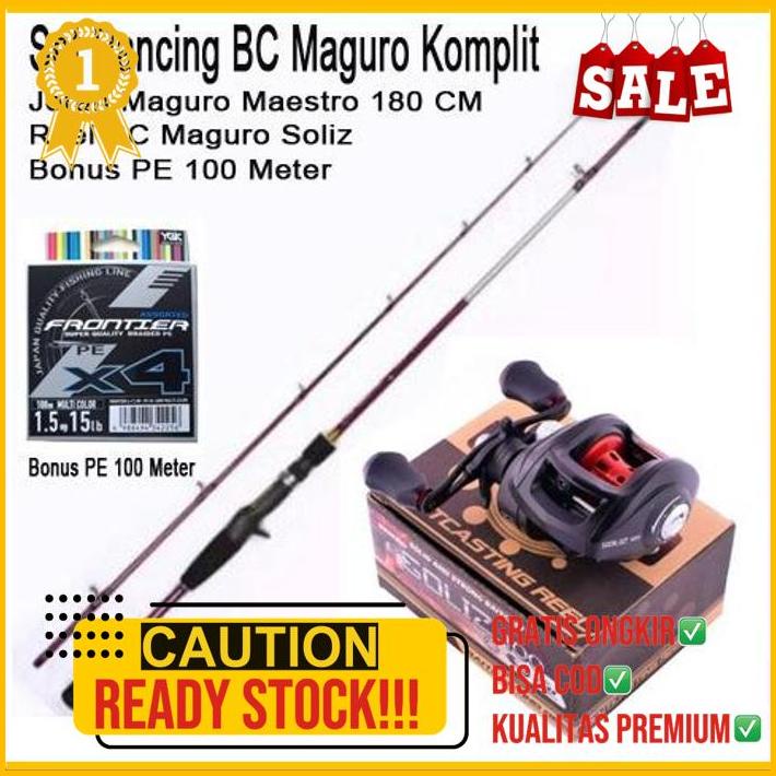 Set Pancing Bc Maguro Dan Joran Maguro 180Cm Original
