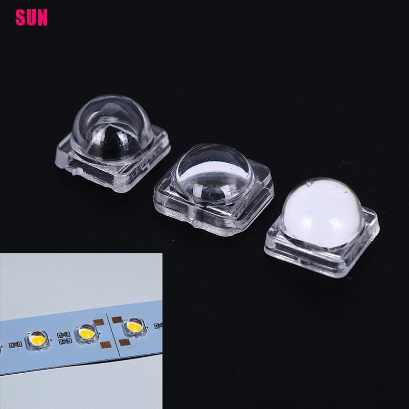 50 Pcs Lensa Optik Cembung Led Untuk 5050smd 30 60 120 Derajat