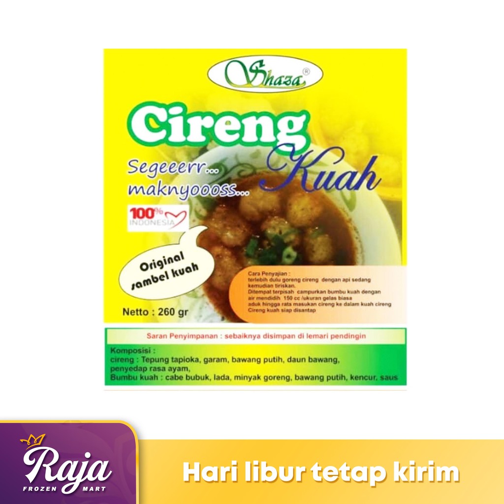 

Shaza Cireng Kuah isi 35 300gr / Makanan Beku / Cireng / Cireng Crispy / Rujak Cireng