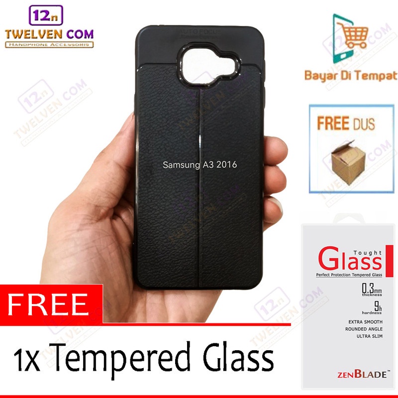 [FLASH SALE] Case Auto Focus Softcase Samsung A3 2016 - Free Tempered Glass