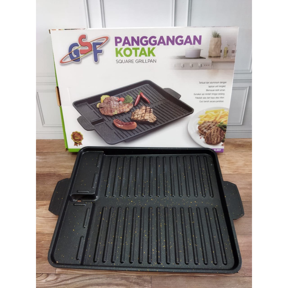 Pemanggang Yakiniku / BBQ Grill Pan   Anti Lengket