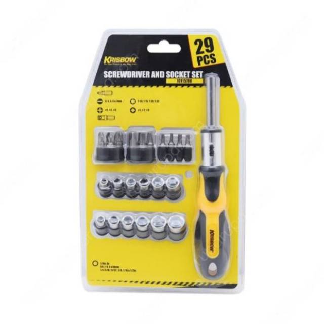 Krisbow Set Obeng Dan Kunci Sok 29 Pcs