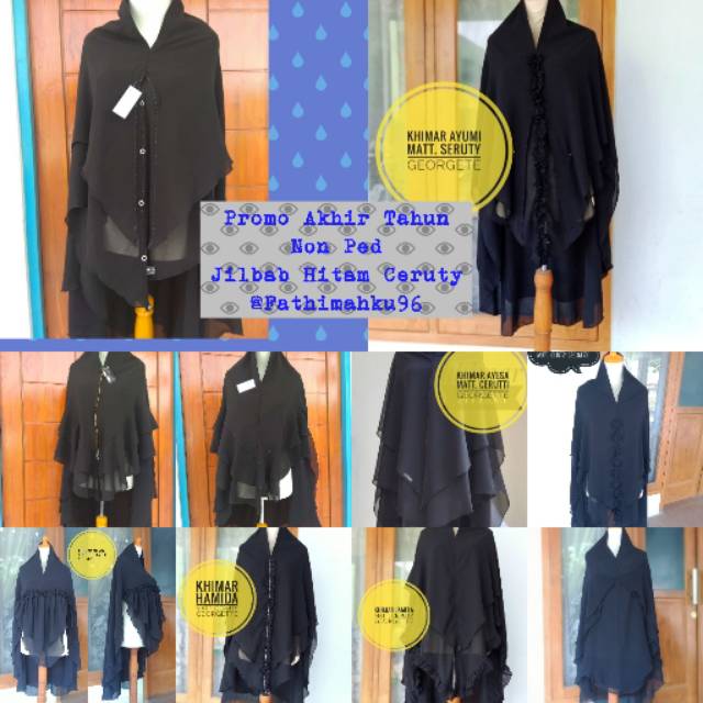 Ready Aneka Macam Jilbab Ceruty/khimar Cantik/Jilbab syar'i