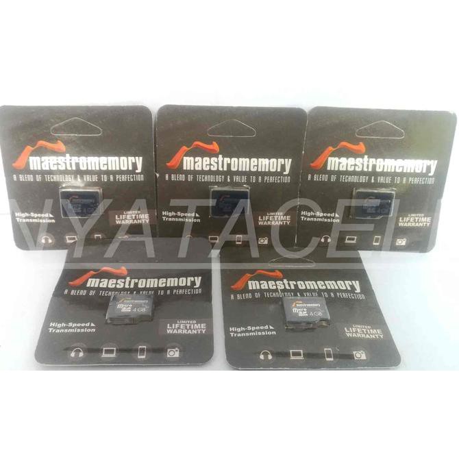 Baru Grosir Memory Maestro 4Gb Class 6 (Microsd/Vgen/V-Gen/Memori/4 Gb) Ready Stock
