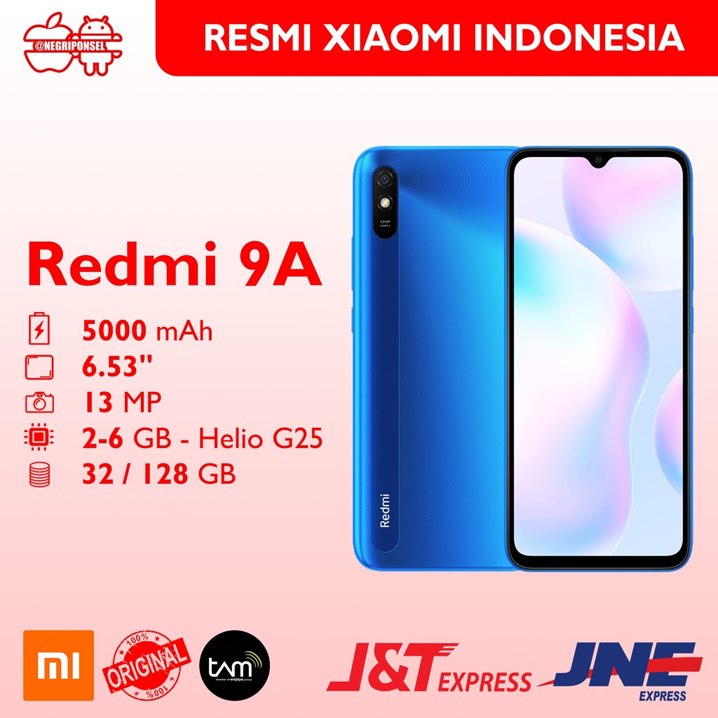 XIAOMI REDMI 9A 2/32GB GARANSI RESMI