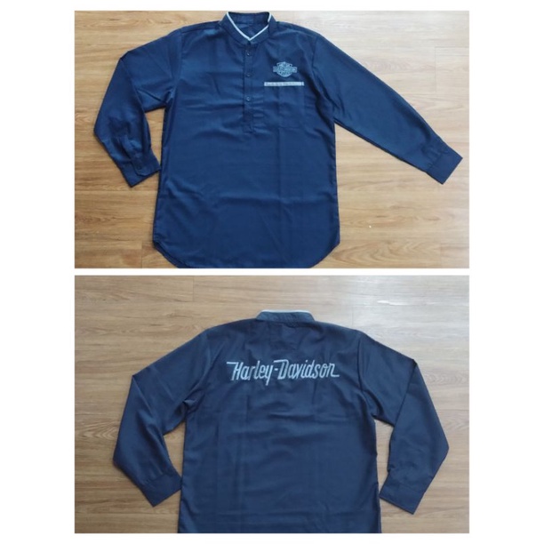 Kemeja Pria Koko Lengan Panjang Harley Davidson