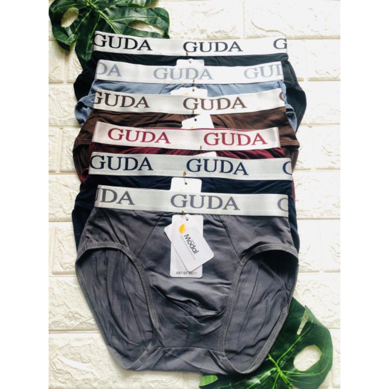 3 PCS Guda Modal | CD Pria Segitiga Super Soft Bahan Modal | Sempak Pria Import Art Guda 6677