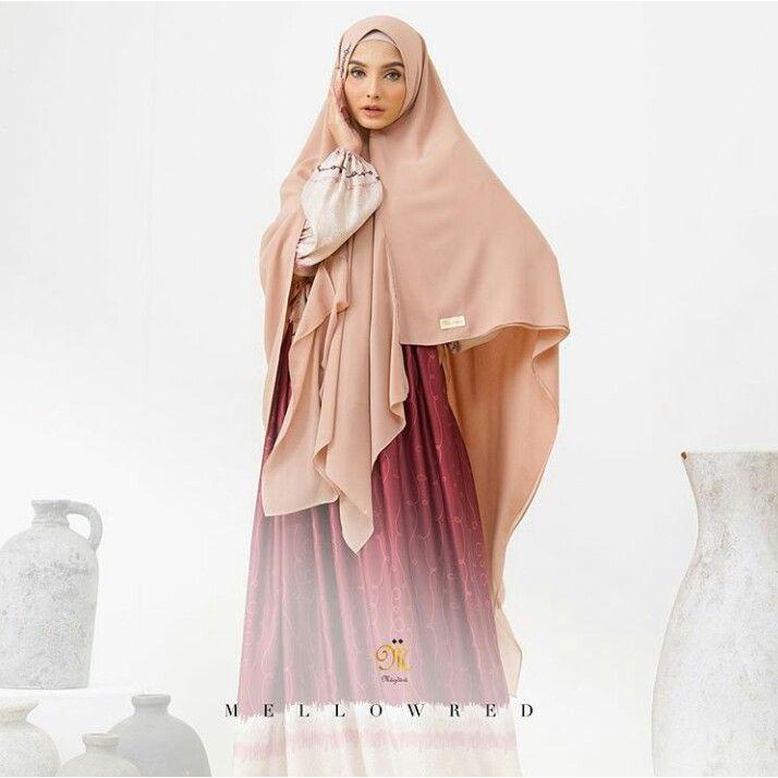 SET GAMIS SYARI MAGDARA MELLOWRED ORI UNIK SUTRA