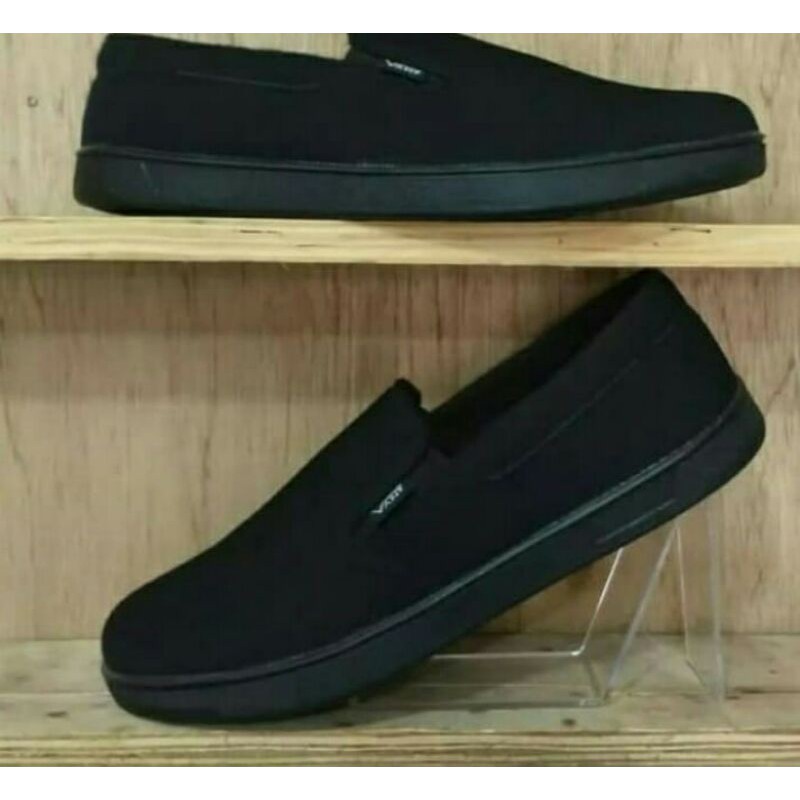 sepatu van's replika murah sepatu sekolah sepatu santai full-Black