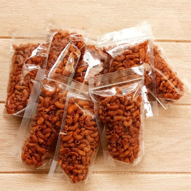 

Makaroni Bantet Kriuk Pedas 50g /Makaroni Viral/Cemilan Enak