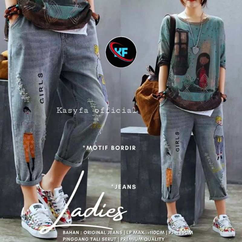 ladies pants - baggy jeans wanita